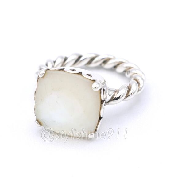 Authentic PANDORA Mother of Pearl Sincerity Ring - Picture 1 of 10